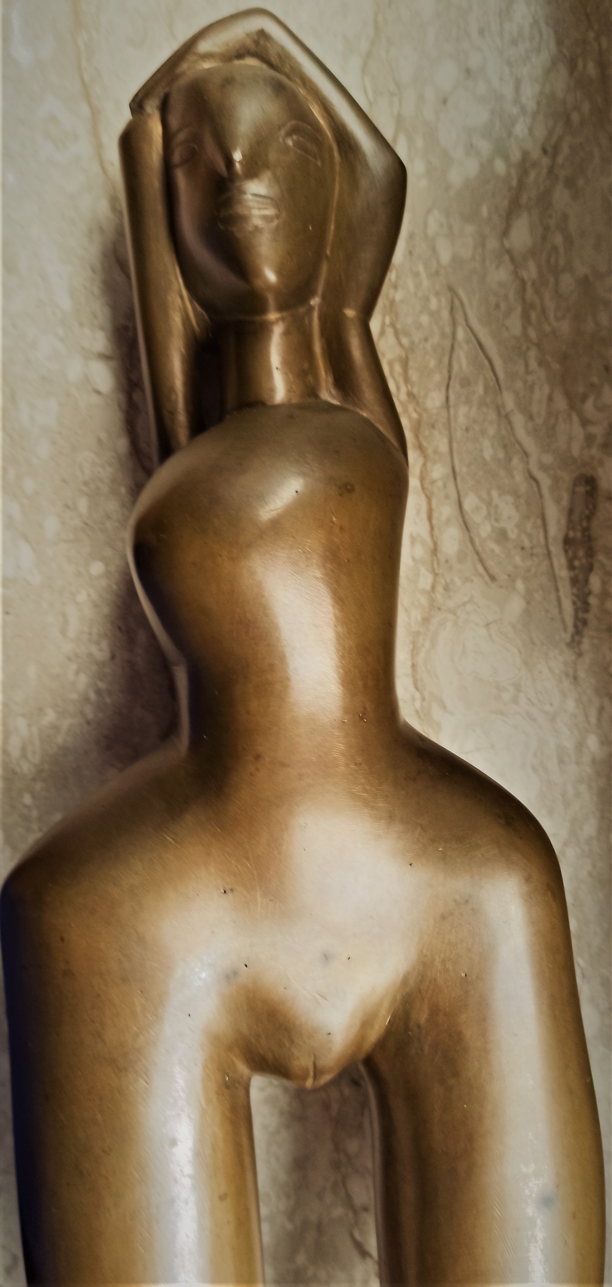 Simon Schrieber, Stehende, Bronze, Detail