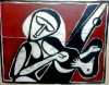 Herbert-Goetzinger-Duesseldorf-1928-1976-Mandolinenspieler-1965-Buette